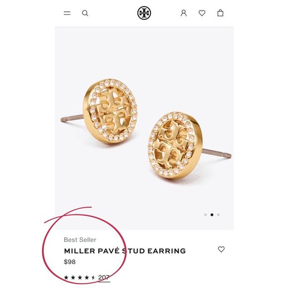 AUTHENTICATED NWT Tory Burch Fleming Soft Shoulder Bag & Miller Pavé Studs $700 - Picture 15 of 17